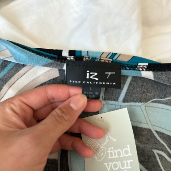 VINTAGE Y2K BLUE BLACK SWIRL PRINT WRAP TOP - Picture 4 of 7